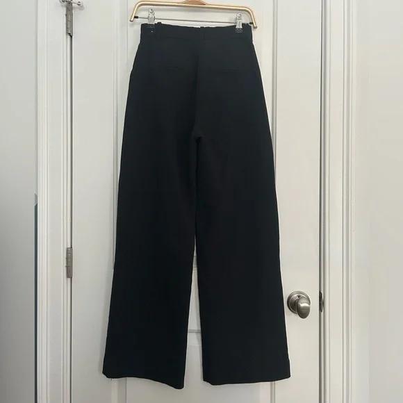 Abercrombie Pleated Black Trousers Pants - Picture 4 of 6